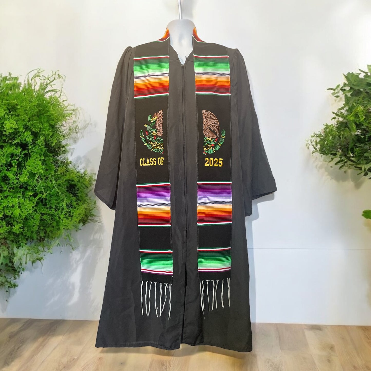Mexican National Eagle Emblem Graduation Stole. Estola para graduacion CLASS of 2025