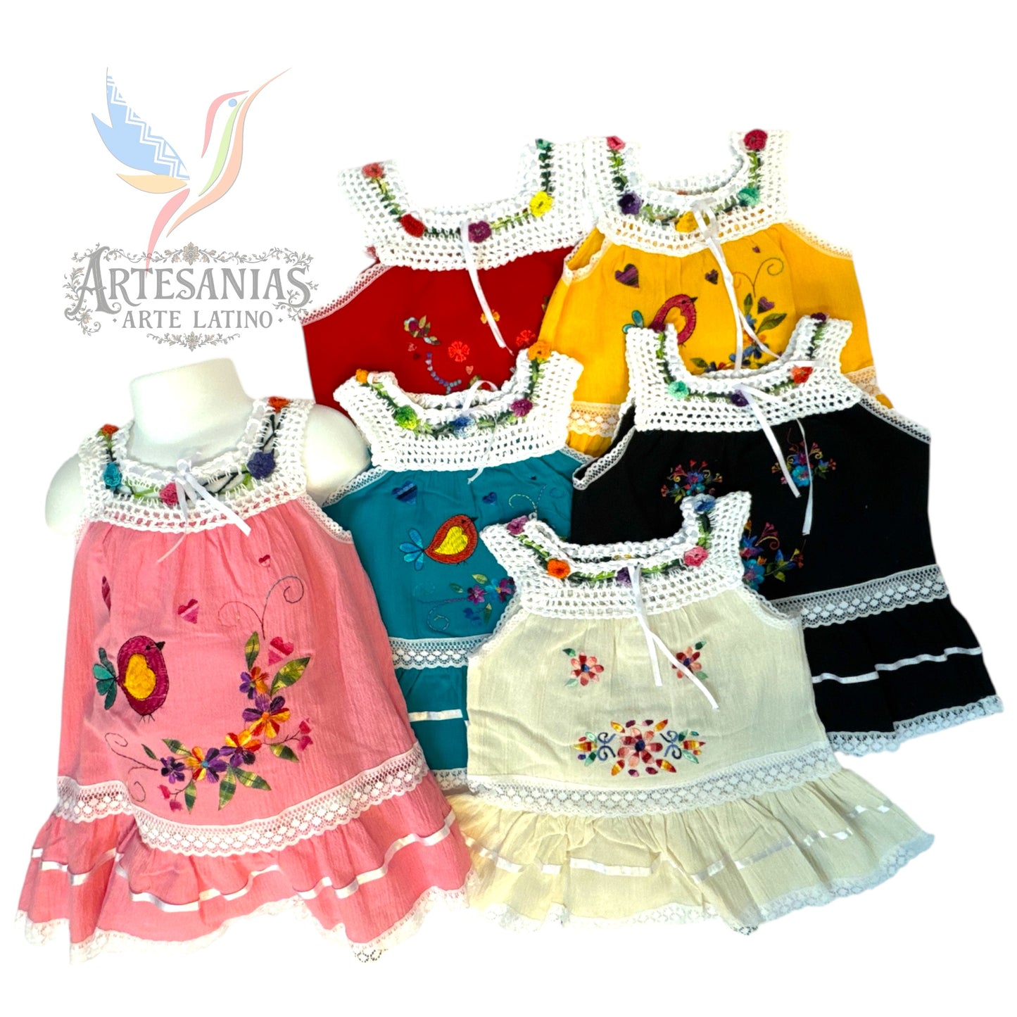 Embroidered Dresses for girls/Vestidos bordados para niñas
