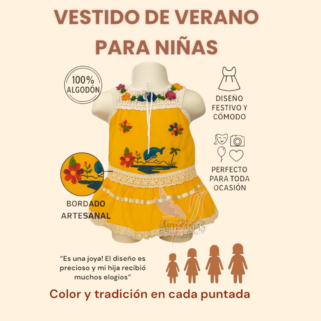 Embroidered Dresses for girls/Vestidos bordados para niñas